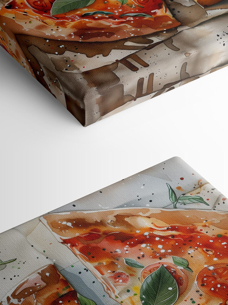 Pizza with tomatoes and basil