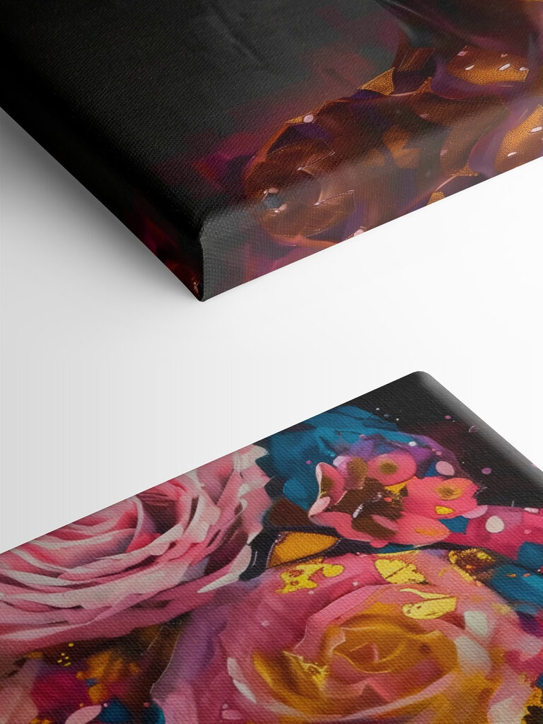 Woman with flowers on her head