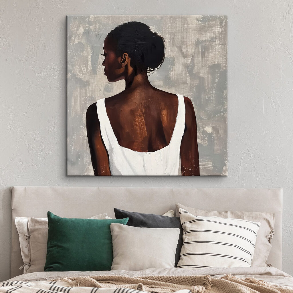 Woman in a white tank top Woman in a white tank top