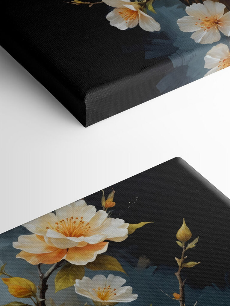 Bird on a branch with flowers Bird on a branch with flowers