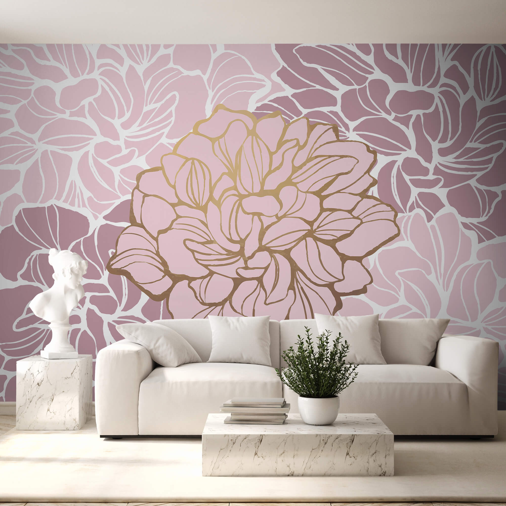 Ružový a biely kvet Ružový a biely kvet