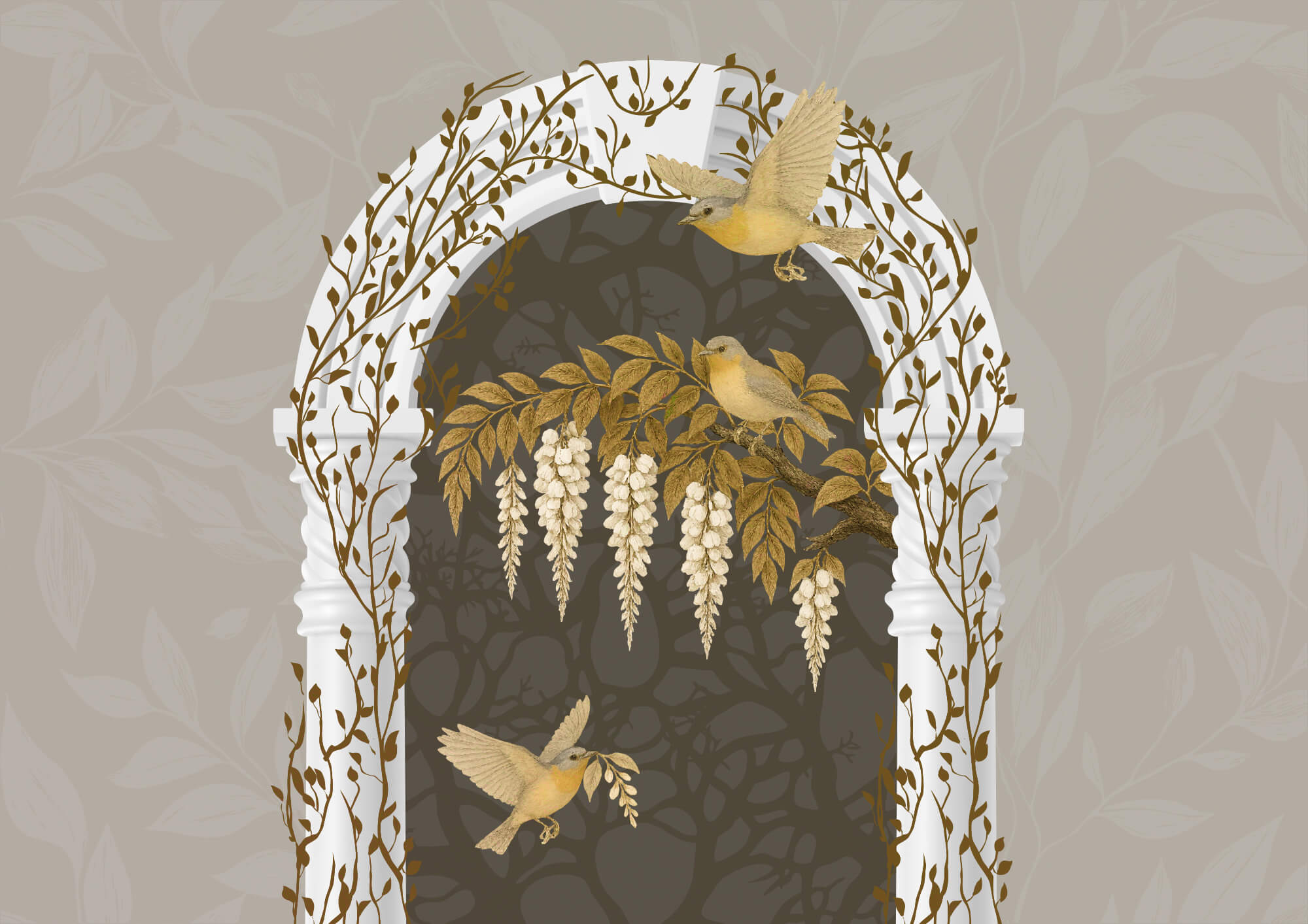 t00005p - Biely oblúk s lietajúcimi vtákmi - tegory