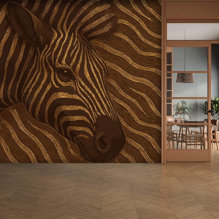 Fototapety Zebra v abstraktných farebných víroch