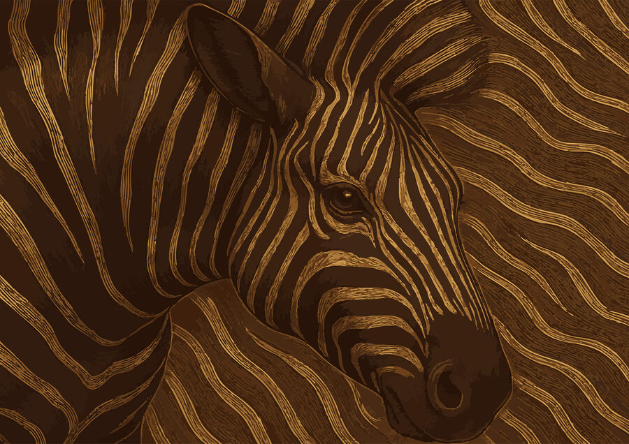 Fototapety Zebra v abstraktných farebných víroch - Image 3