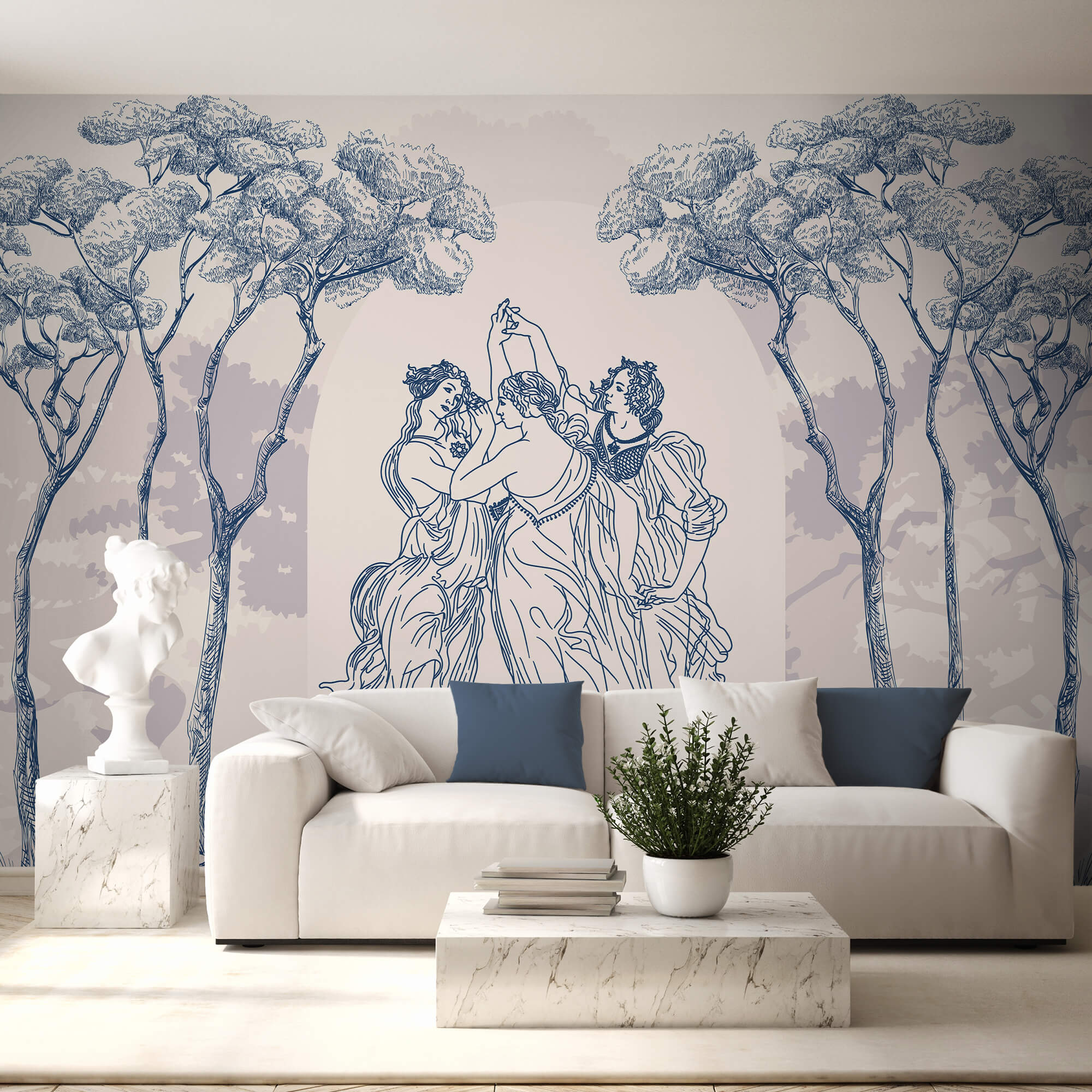 Skupina ľudí tancujúcich pod stromami Skupina ľudí tancujúcich pod stromami