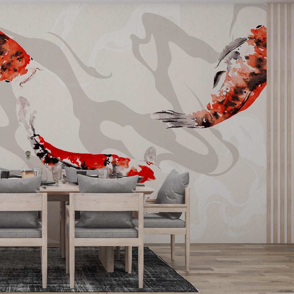 Maľba plávajúcich rýb