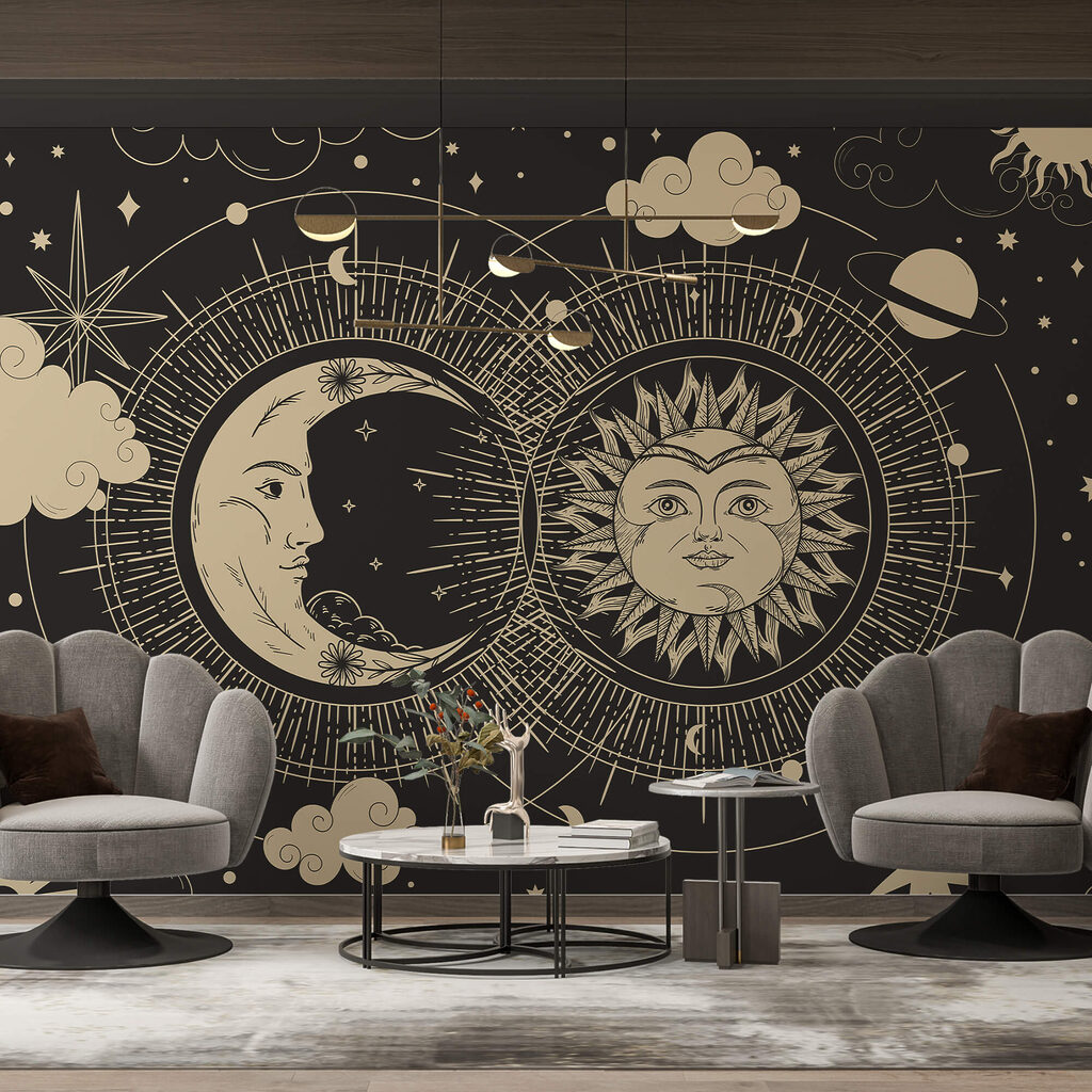 Slnko a mesiac na oblohe