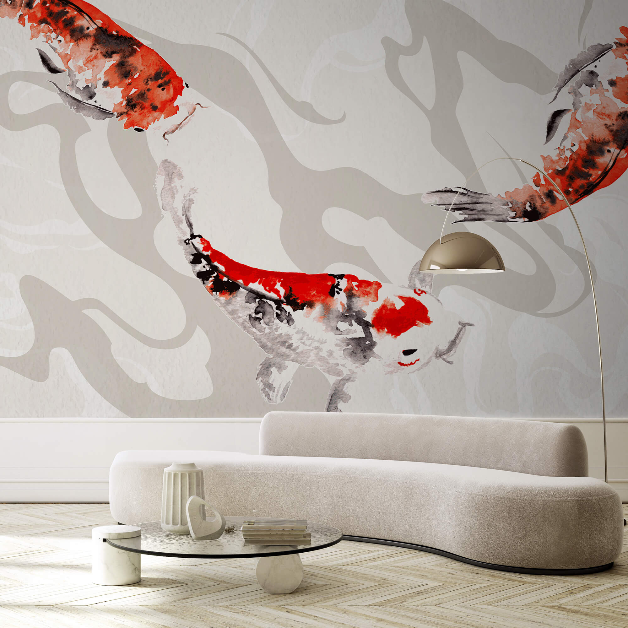 Maľba plávajúcich rýb