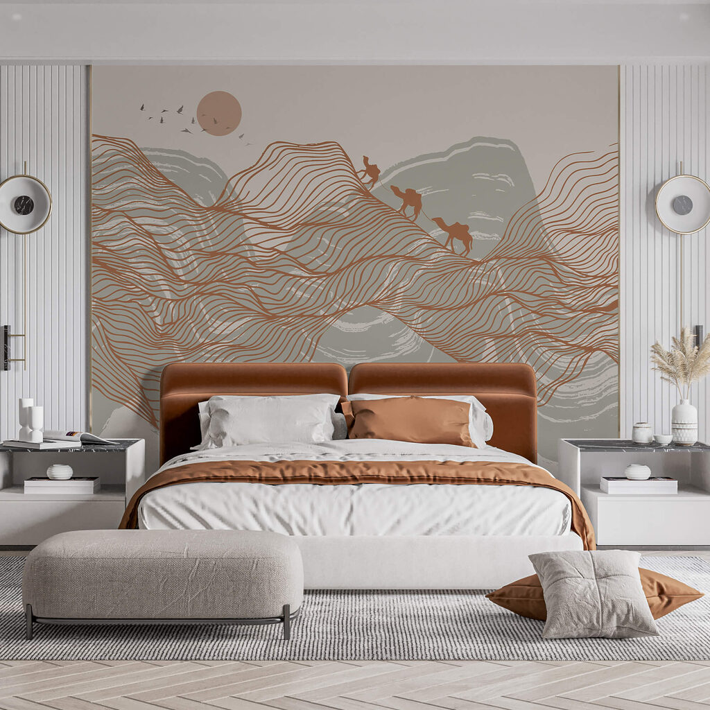 Kresba púštnej krajiny Kresba púštnej krajiny