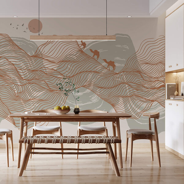 Kresba púštnej krajiny Kresba púštnej krajiny