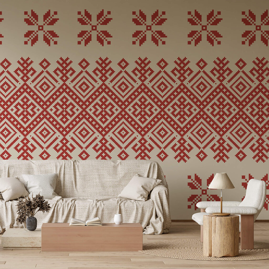 Červený a biely vzor Červený a biely vzor