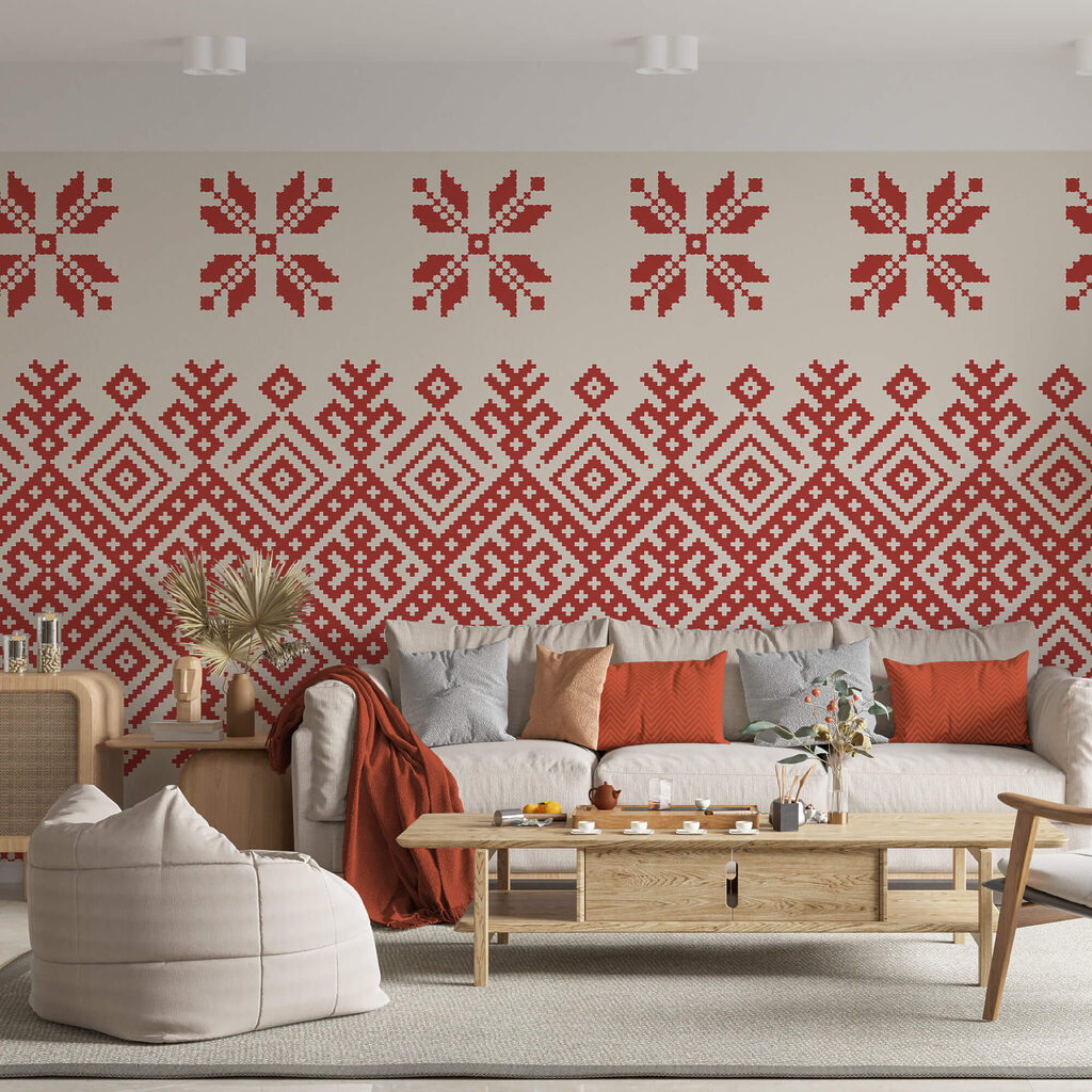 Červený a biely vzor Červený a biely vzor