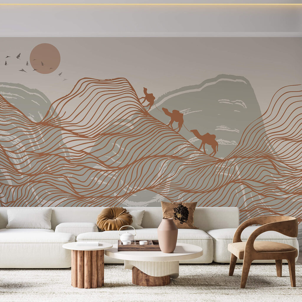 Kresba púštnej krajiny Kresba púštnej krajiny