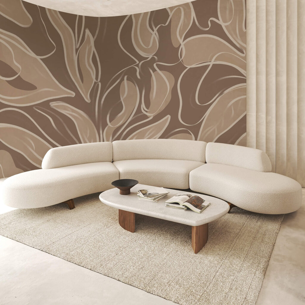 Jemné organické tvary v neutrálnych tónoch