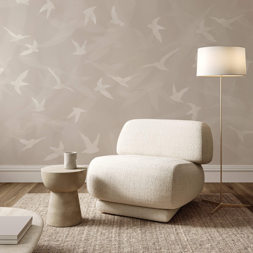 Biele vtáky lietajúce vo vzduchu Biele vtáky lietajúce vo vzduchu