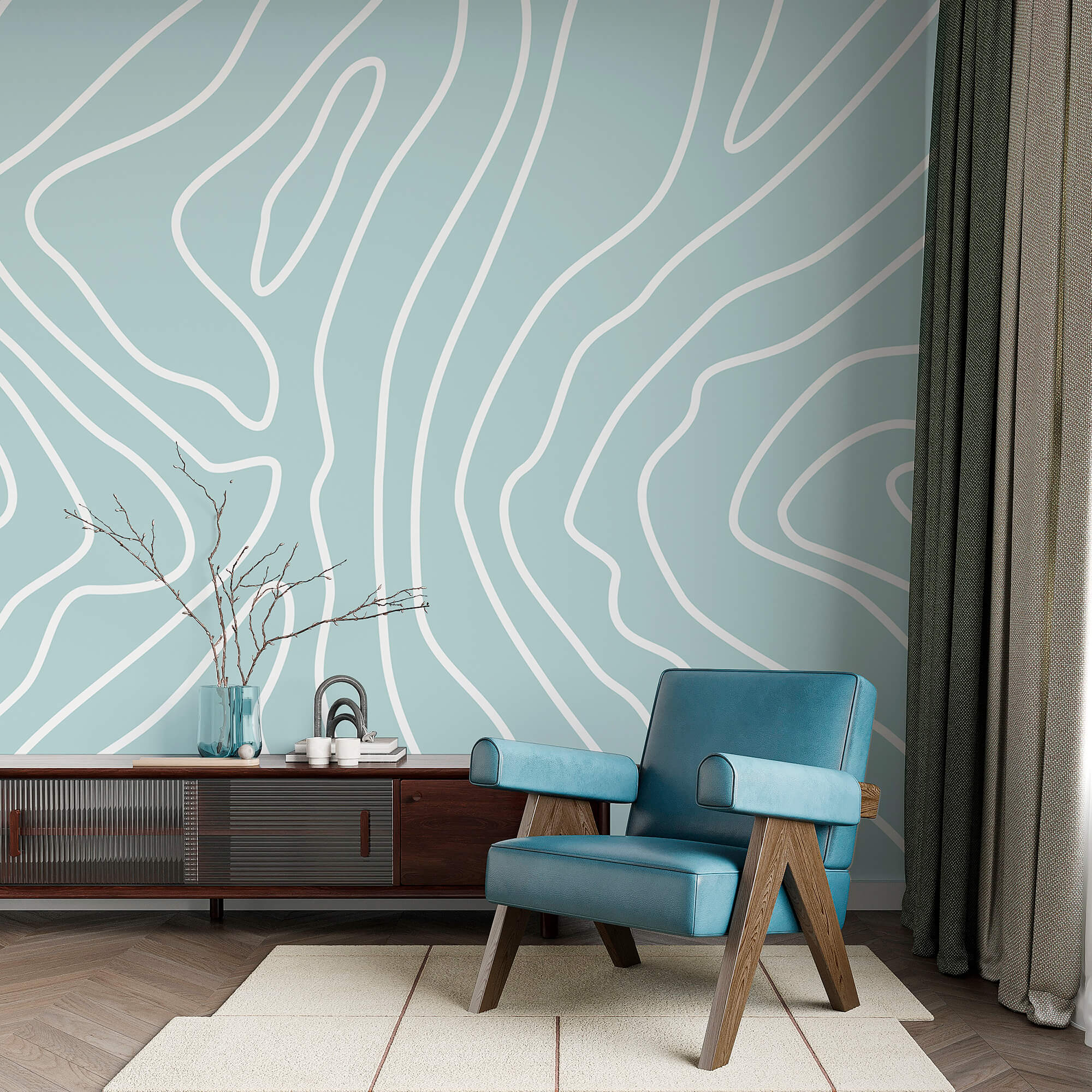 Biele čiary na modrom pozadí Biele čiary na modrom pozadí