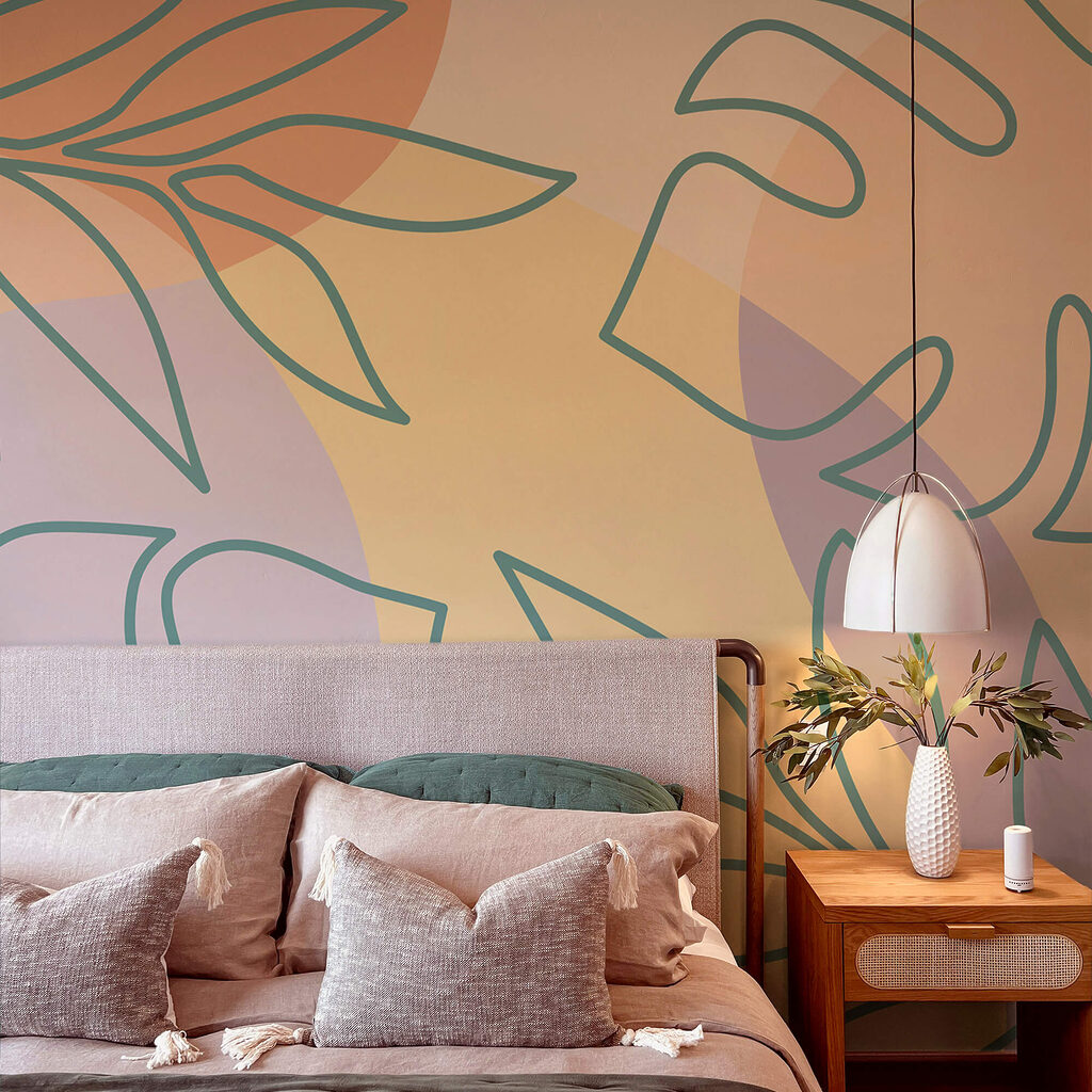 Vzor listov na farebnom pozadí Vzor listov na farebnom pozadí