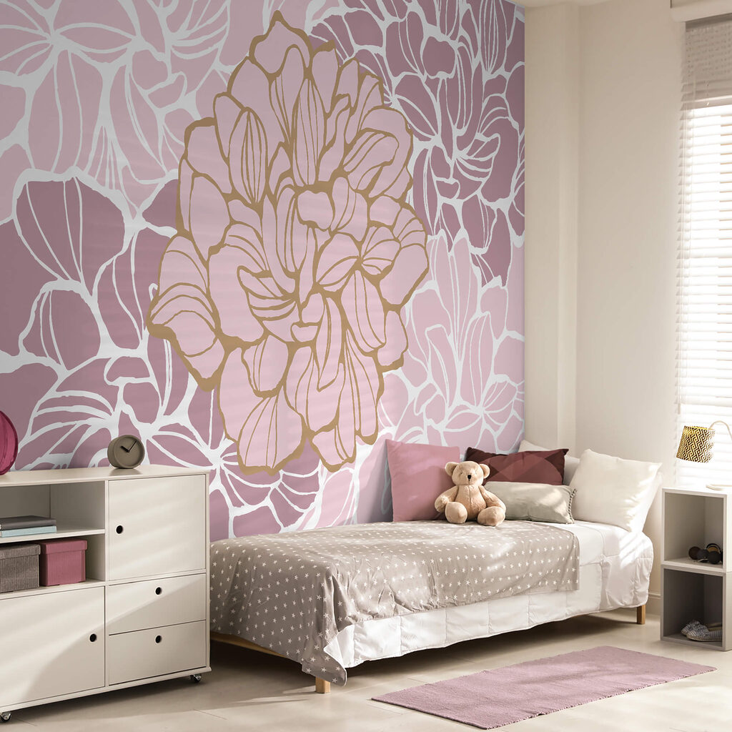 Ružový a biely kvet Ružový a biely kvet