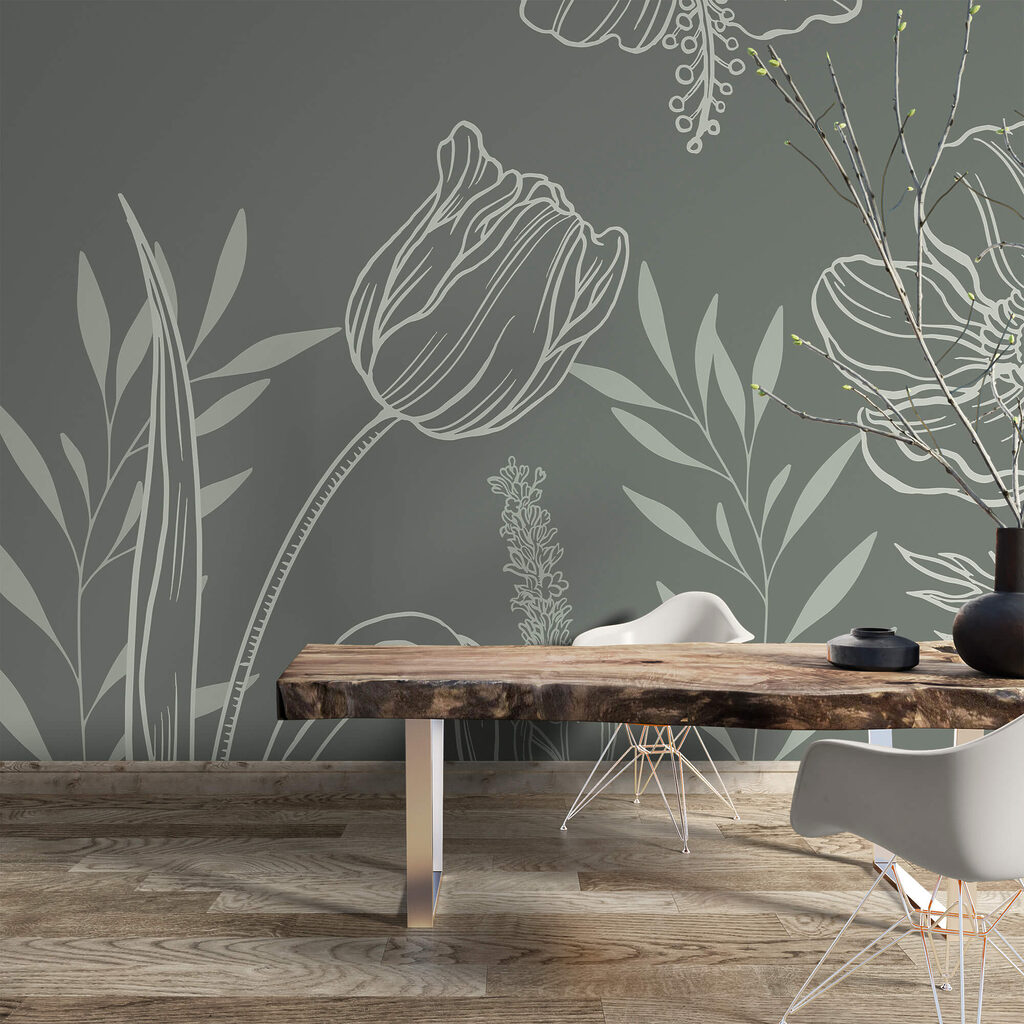 Jemné kvety na tlmenom pozadí