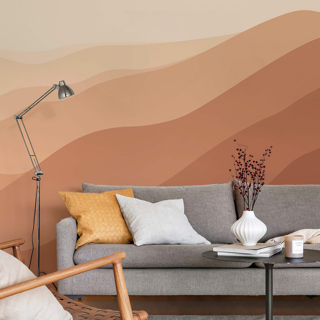 Kopce s hnedým a bielym pieskom