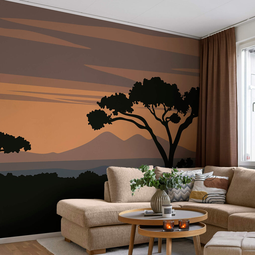 Strom s horami v pozadí Strom s horami v pozadí