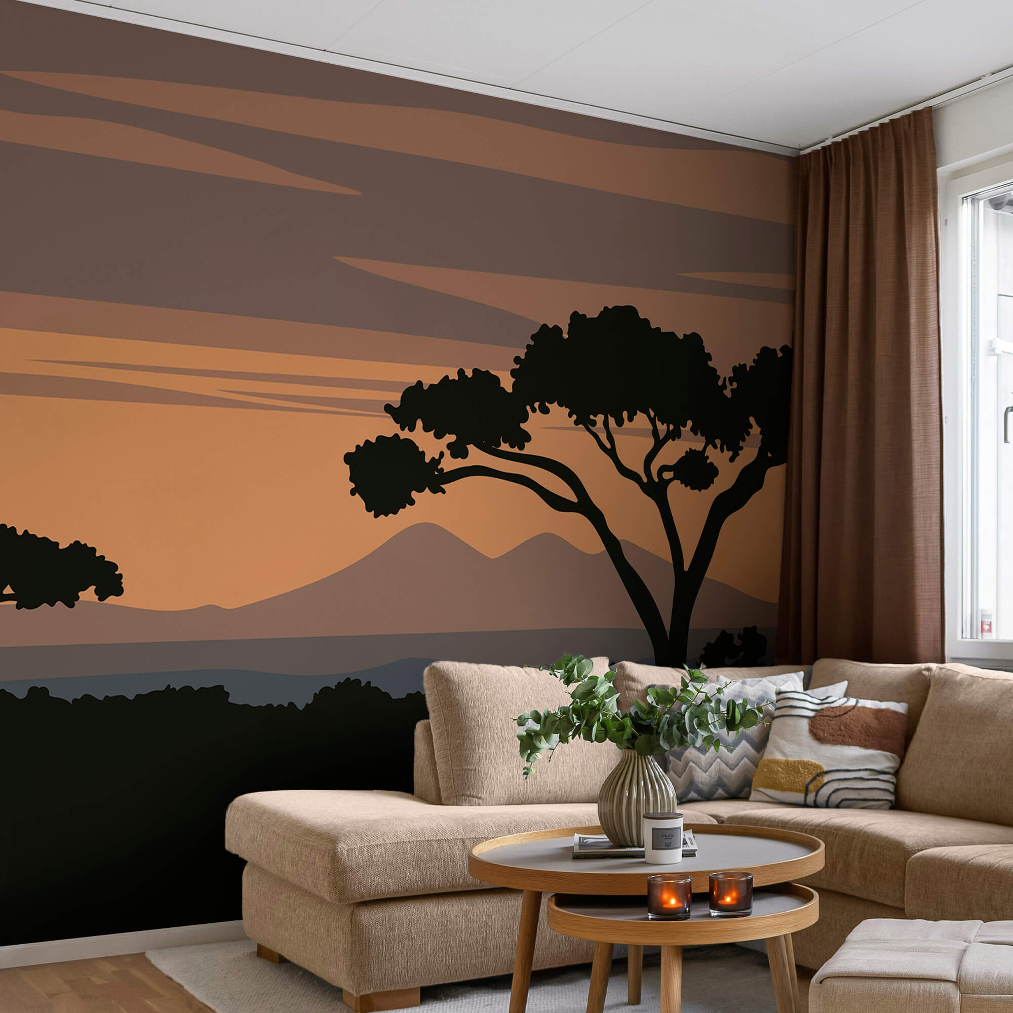 Strom s horami v pozadí Strom s horami v pozadí