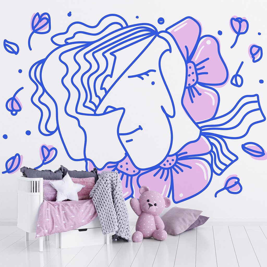 Kresba ženy s kvetmi Kresba ženy s kvetmi