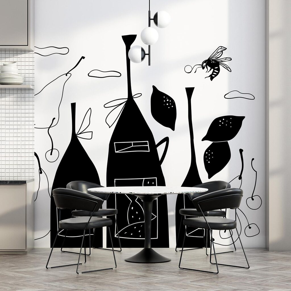 Čiernobiela kresba fliaš Čiernobiela kresba fliaš