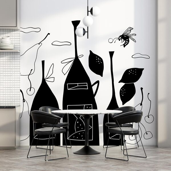 Čiernobiela kresba fliaš Čiernobiela kresba fliaš