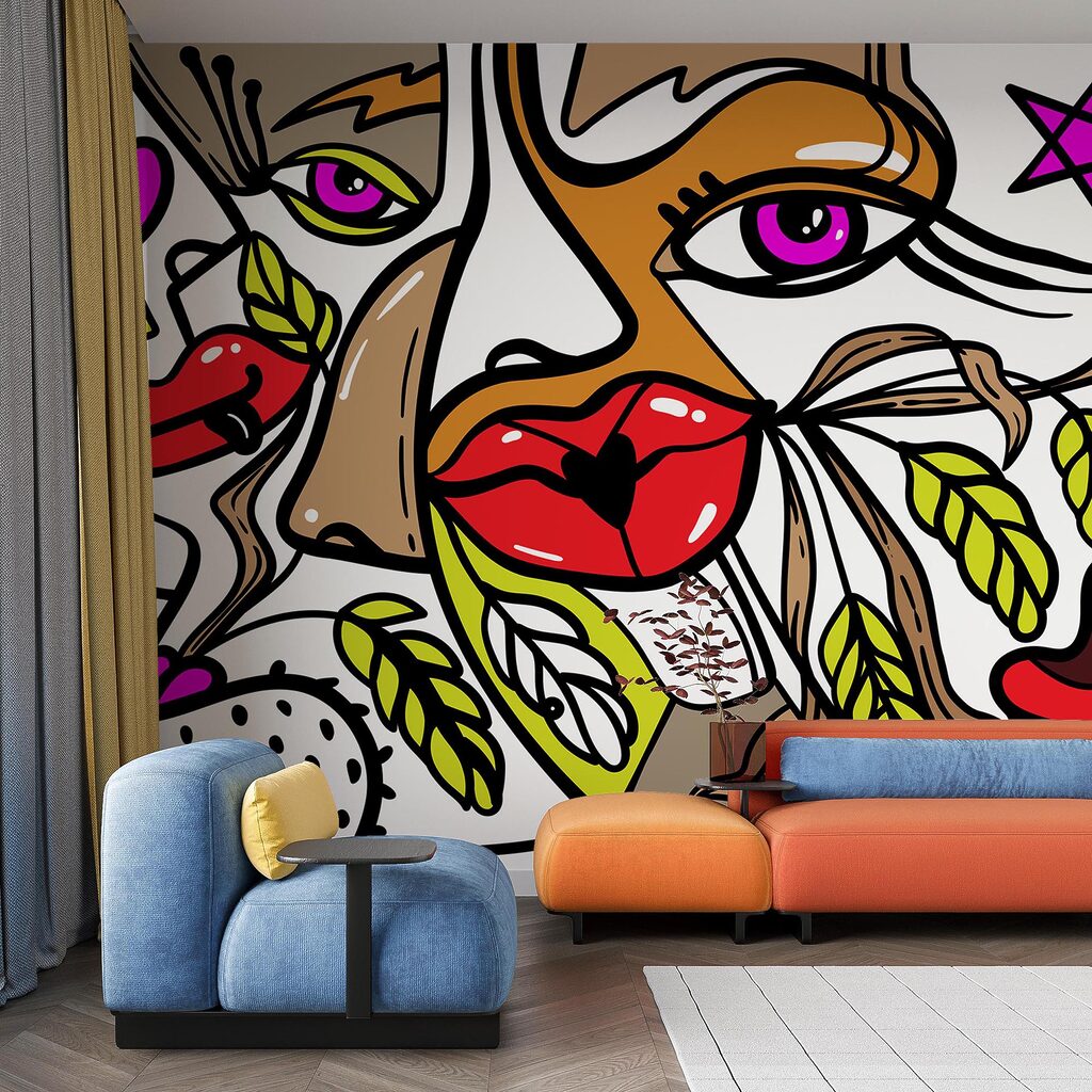 – Žiarivá tvár s výraznými vzormi