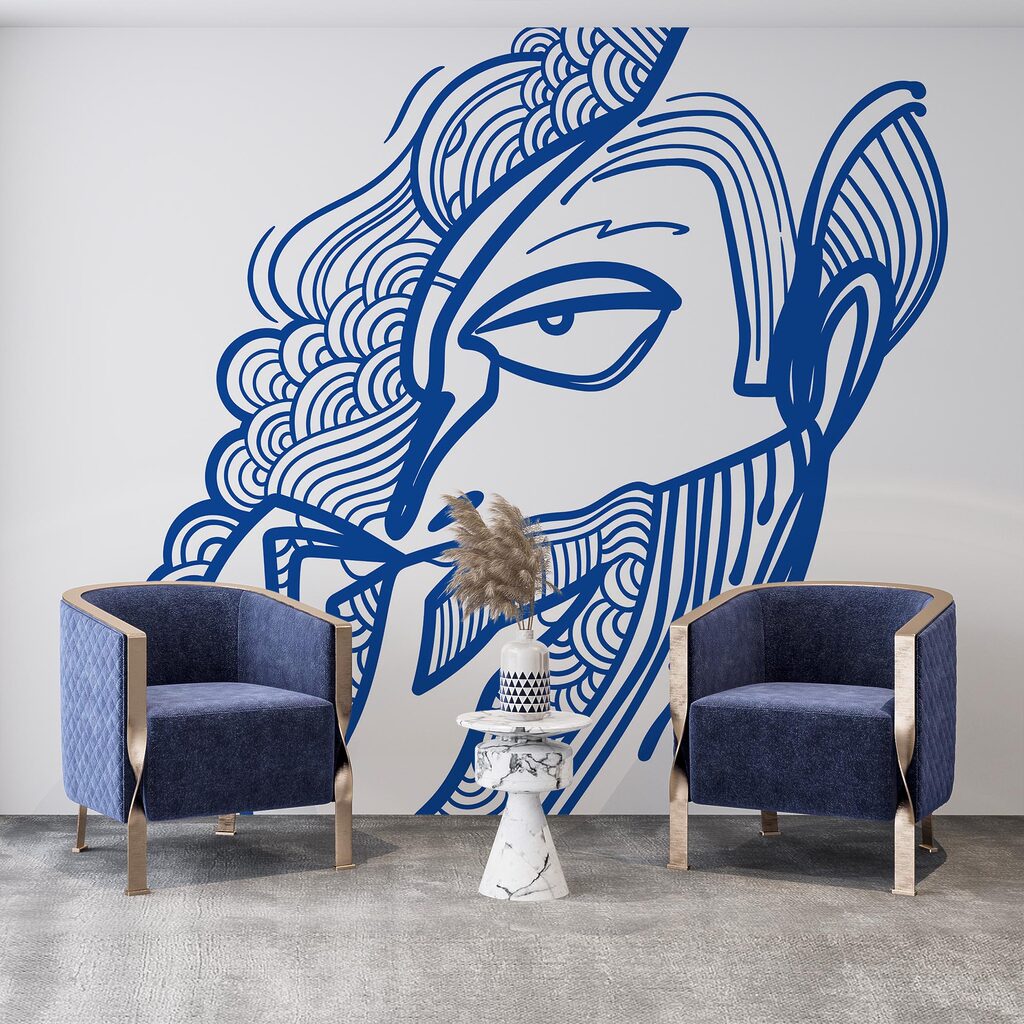 Kresba muža s rukou pri ústach