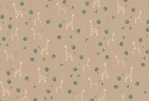 Pattern of giraffes and leaves Pattern of giraffes and leaves