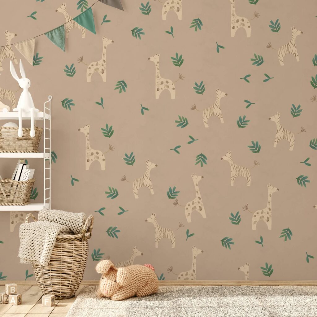 Vzor žirafy a listov Vzor žirafy a listov