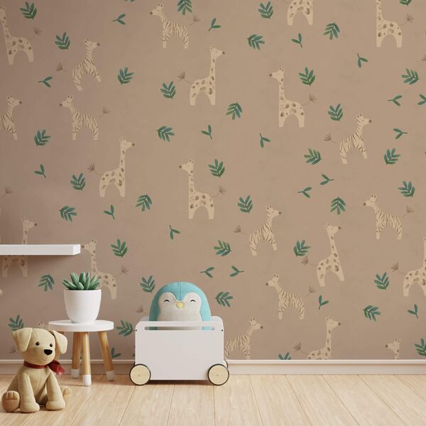 Vzor žirafy a listov Vzor žirafy a listov