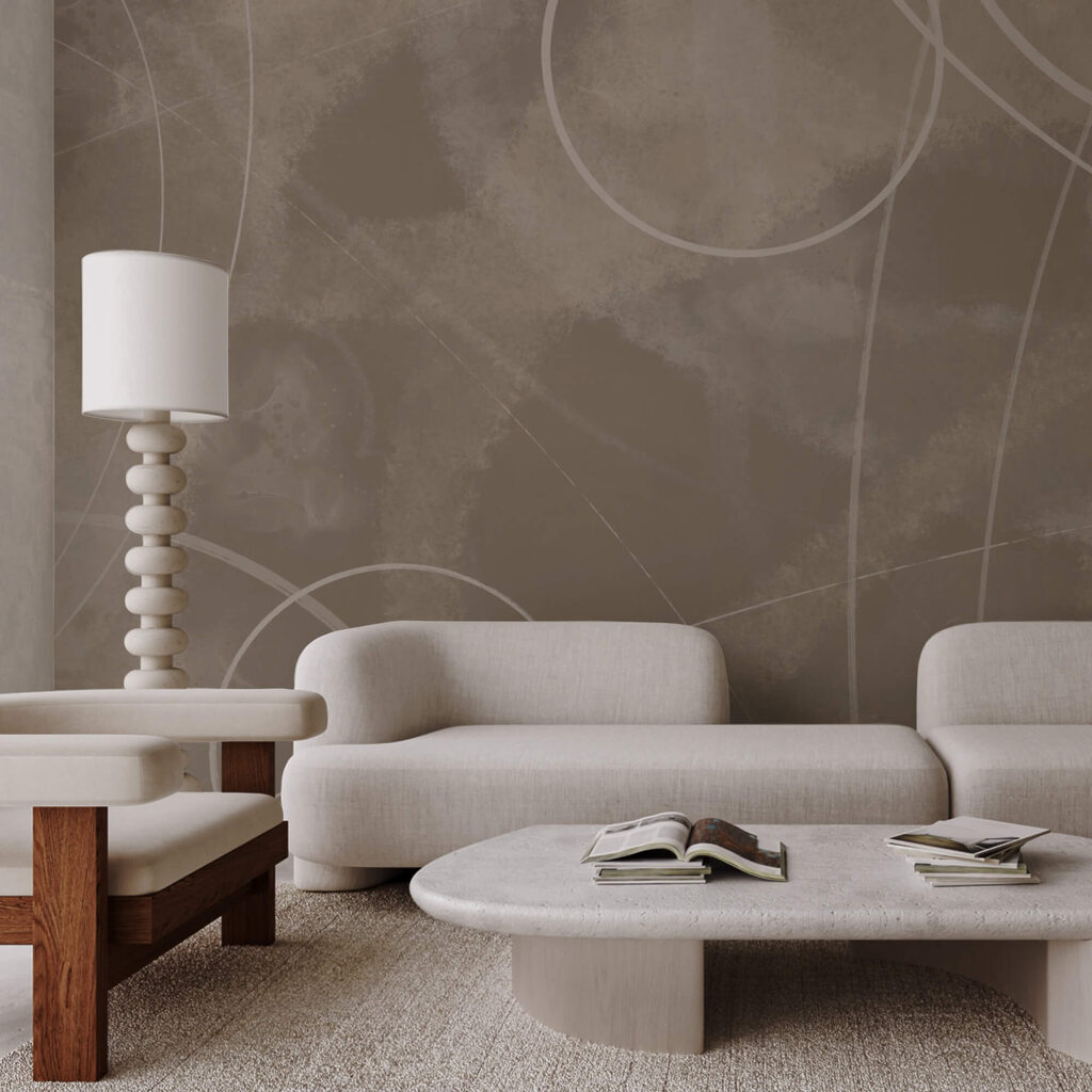 Hnedé pozadie s bielymi čiarami a kruhmi Hnedé pozadie s bielymi čiarami a kruhmi