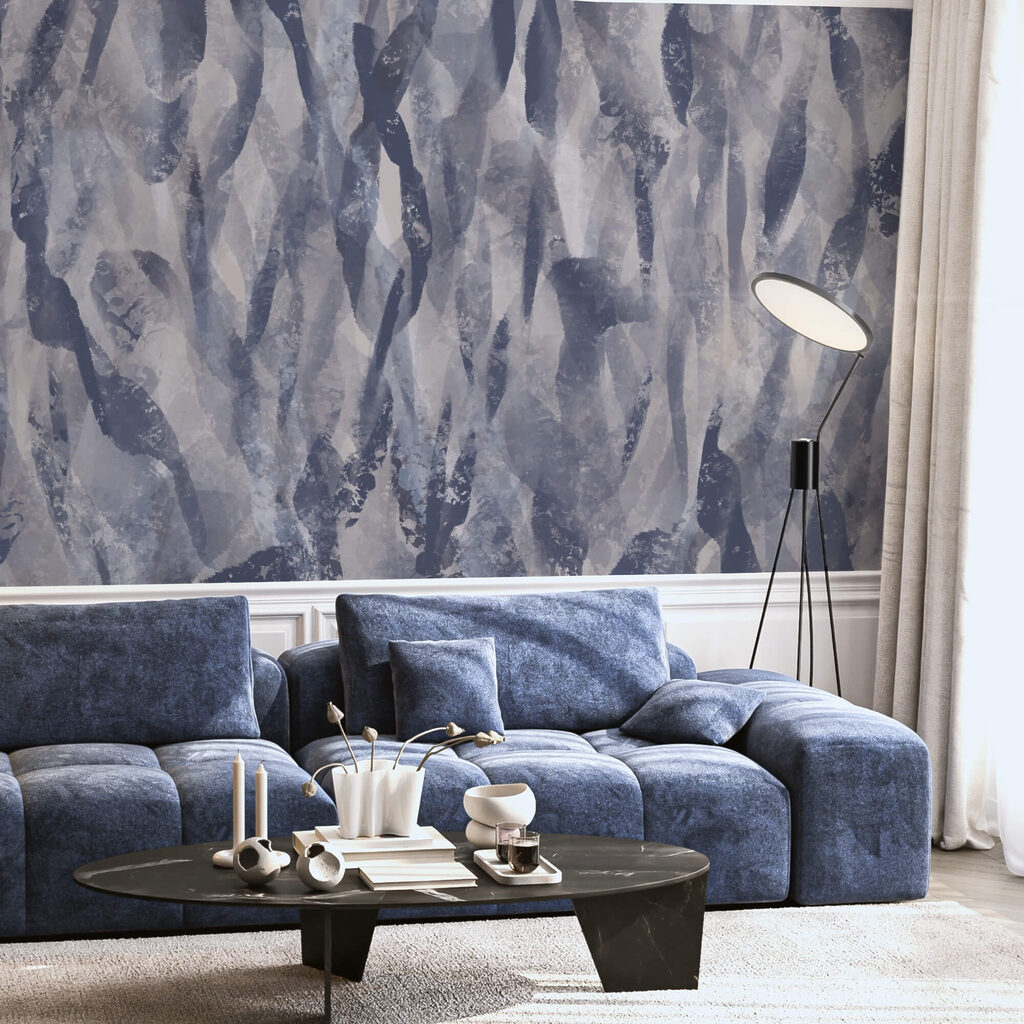 Plynúce vzory v chladných tónoch