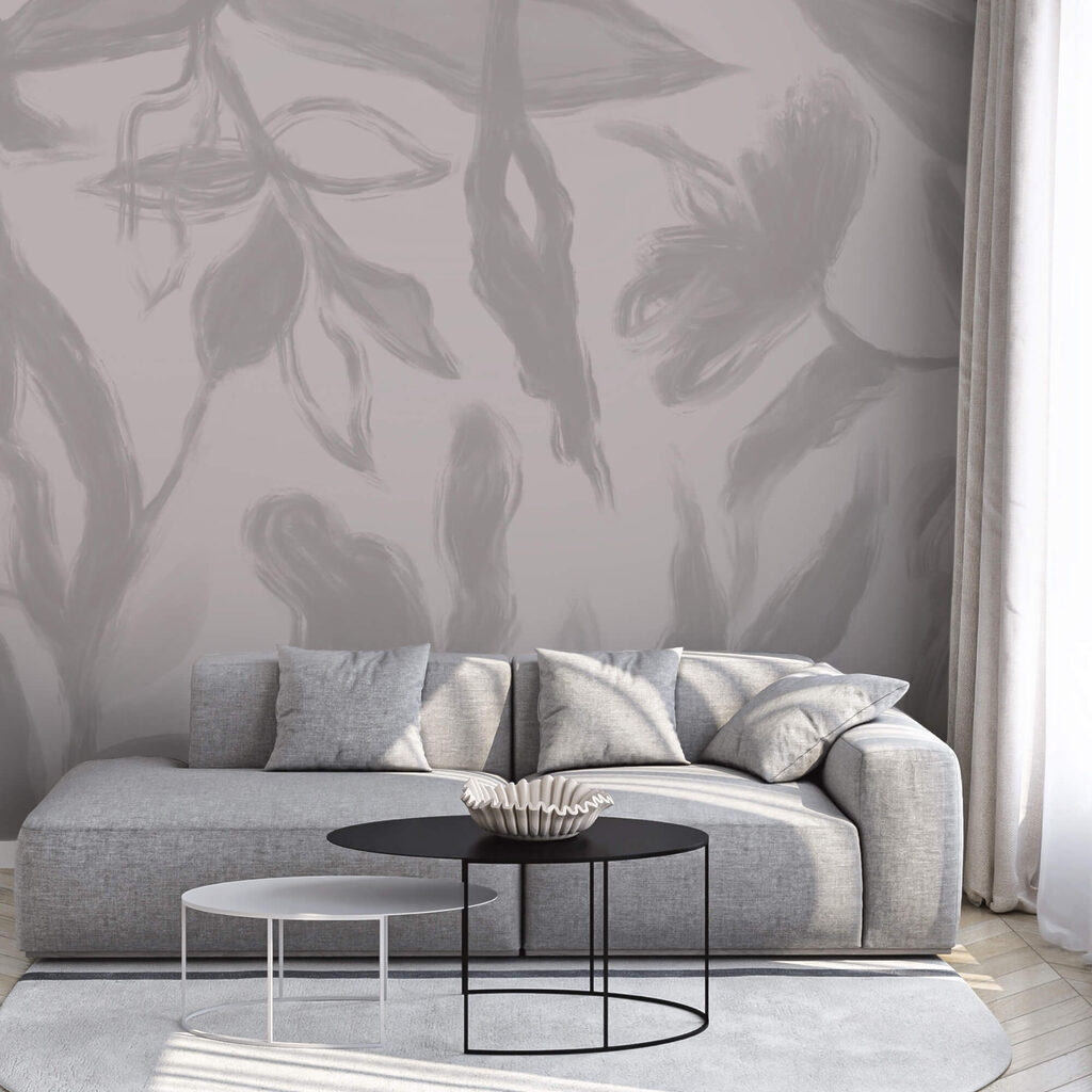 Sivé a biele pozadie s kvetmi Sivé a biele pozadie s kvetmi