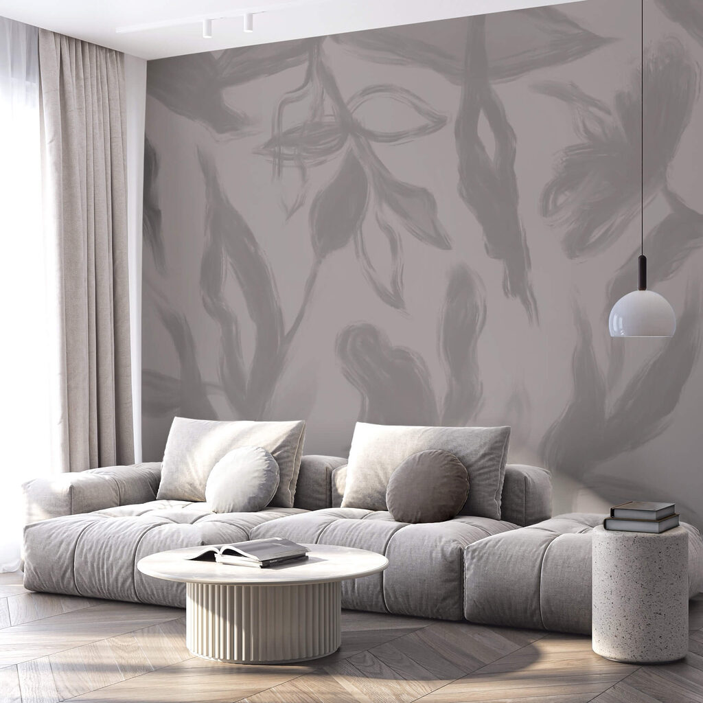 Sivé a biele pozadie s kvetmi Sivé a biele pozadie s kvetmi