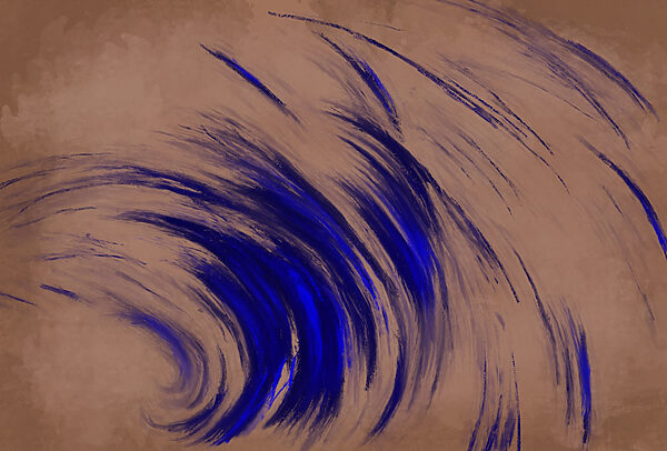 Blue swirls on a brown background Blue swirls on a brown background