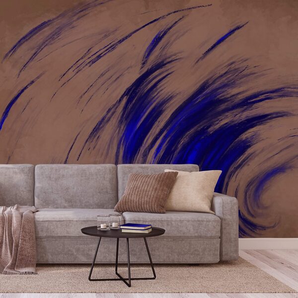 Modré víry na hnedom pozadí Modré víry na hnedom pozadí