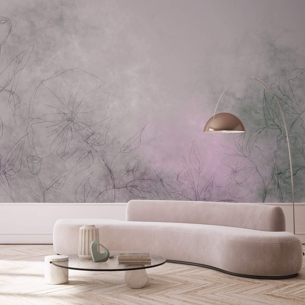 Kresba kvetov na bielom povrchu Kresba kvetov na bielom povrchu