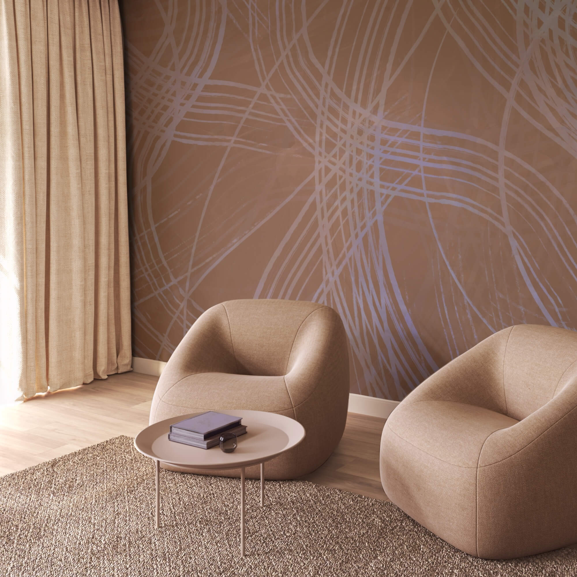 Hnedý povrch s bielymi čiarami