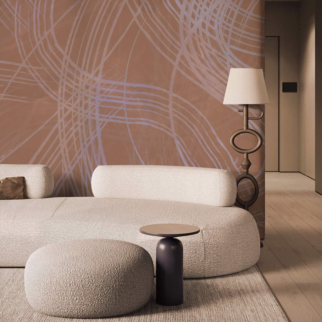 Hnedý povrch s bielymi čiarami