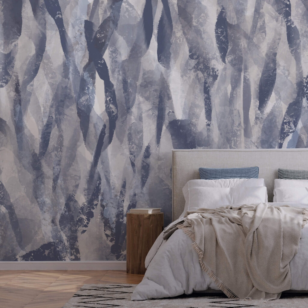 Plynúce vzory v chladných tónoch