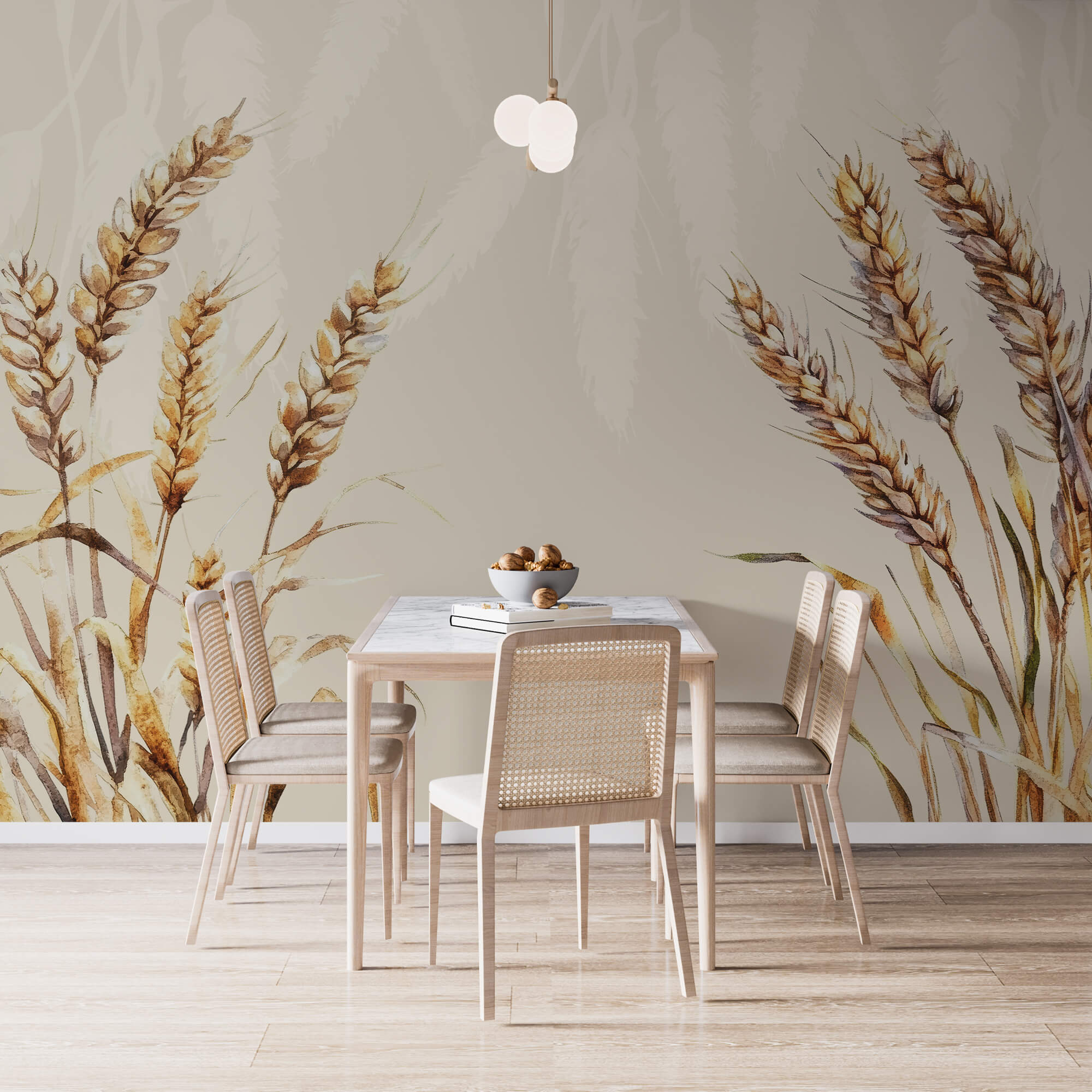 Maľba pšenice na bielom pozadí Maľba pšenice na bielom pozadí