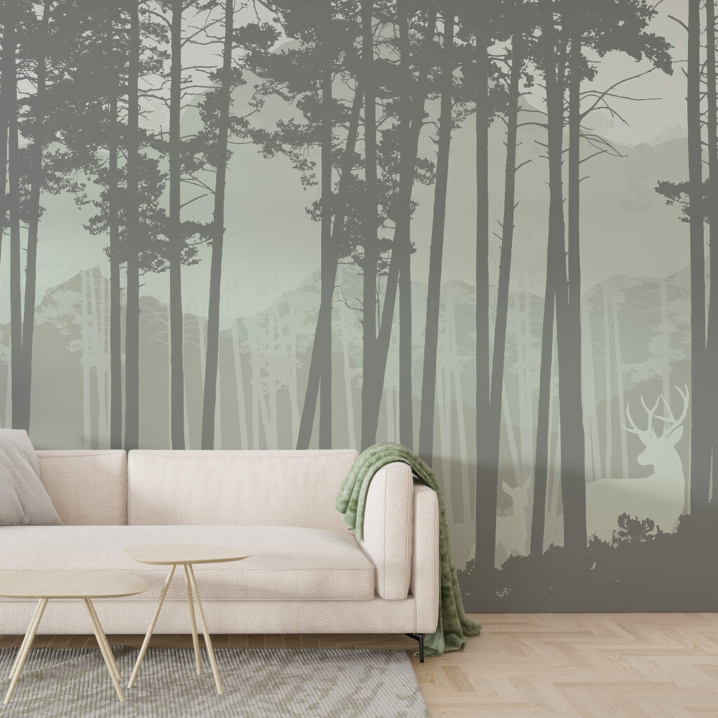 Skupina stromov v lese Skupina stromov v lese