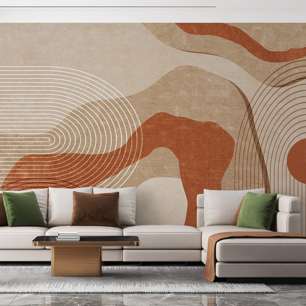 Hnedé a biele abstraktné umenie