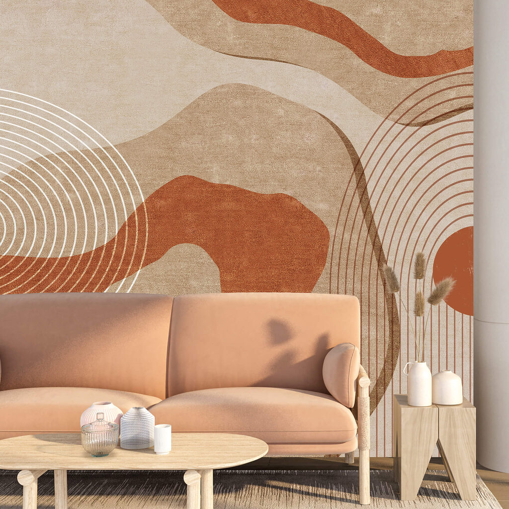 Hnedé a biele abstraktné umenie