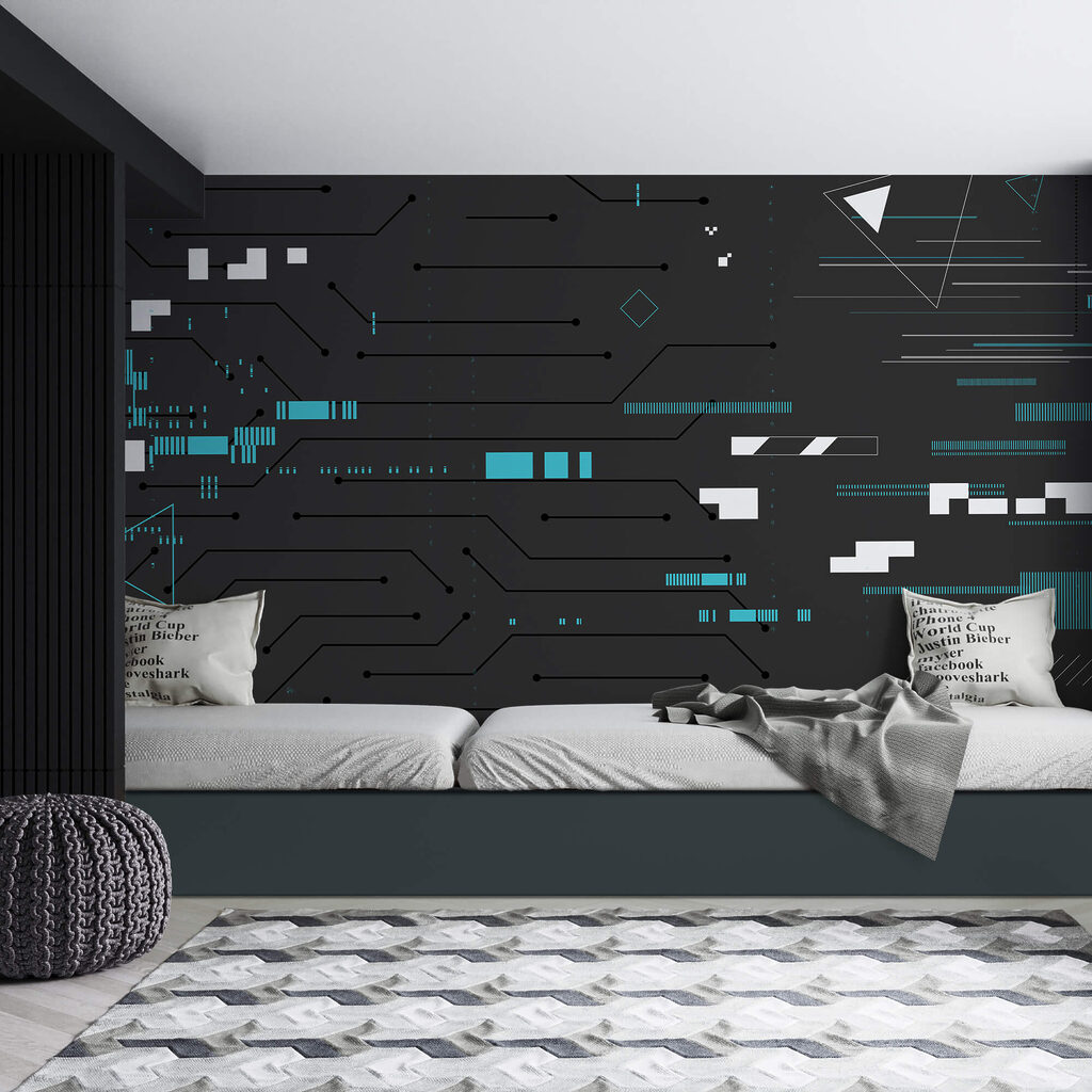 Čierne pozadie s mnohými čiarami a bodkami Čierne pozadie s mnohými čiarami a bodkami