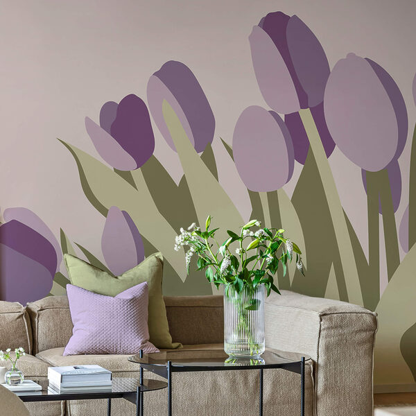 Zopár fialových tulipánov Zopár fialových tulipánov